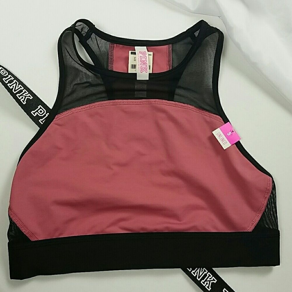 Pink Victoria's Secret Sports crop haut Bra NWT